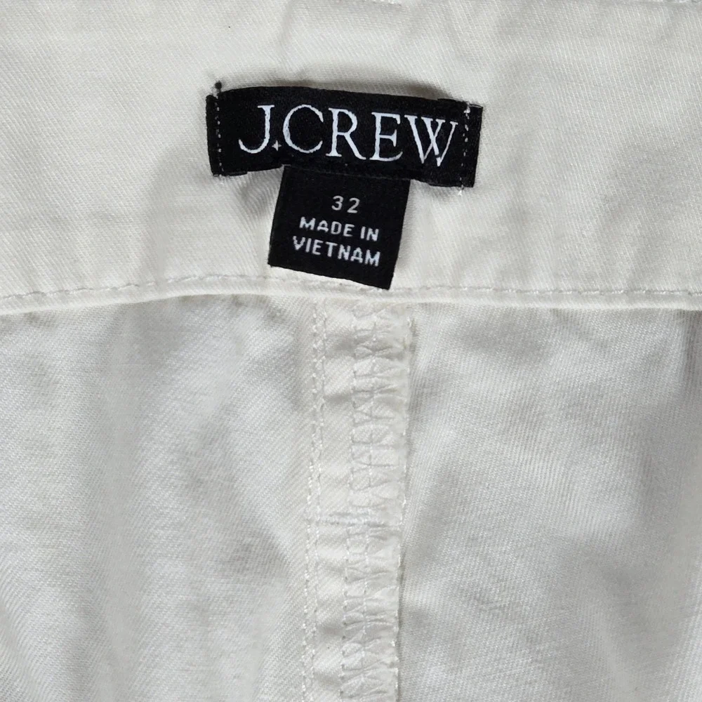J Crew Women's Cream Chino Pants Size 32 Style BP499 Cotton‎ Blend Relaxed Fit